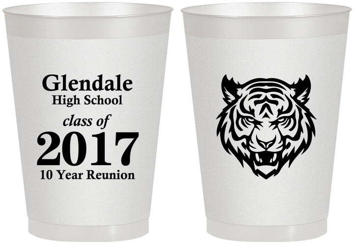 Personalized Class Reunion 8 oz Frosted Cups - Class Of 2017 10 Year | 140000