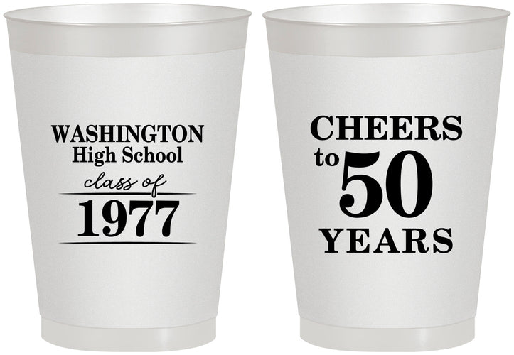 Personalized Class Reunion 8 oz Frosted Cups - Class Of 1977 50 Year | 140004