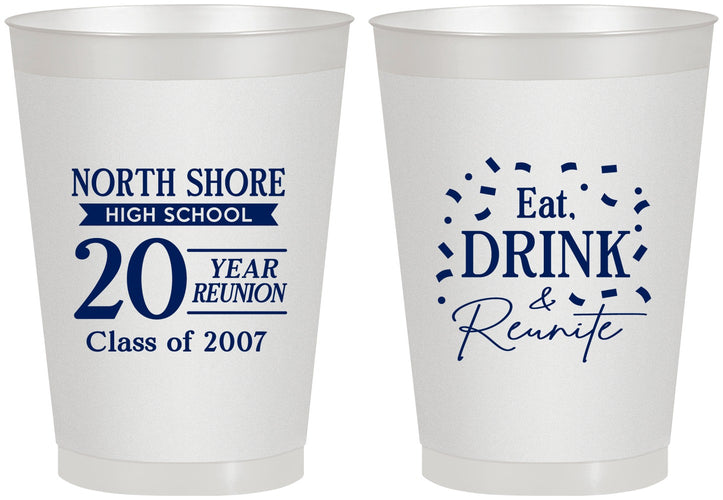Personalized Class Reunion 8 oz Frosted Cups - Class Of 2007 20 Year | 140006