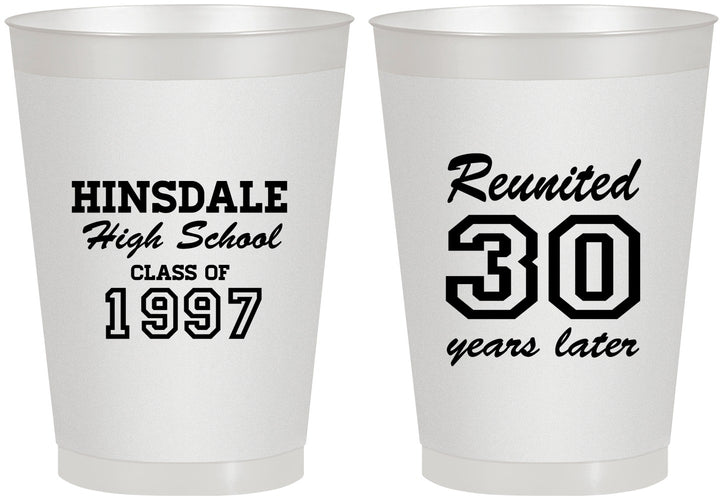 Personalized Class Reunion 8 oz Frosted Cups - Class Of 1997 30 Year | 140012