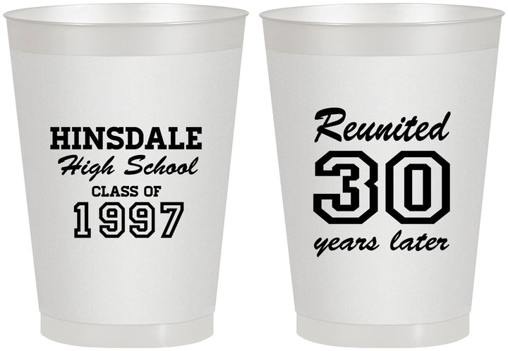 Personalized Class Reunion 8 oz Frosted Cups - Class Of 1997 30 Year | 140012