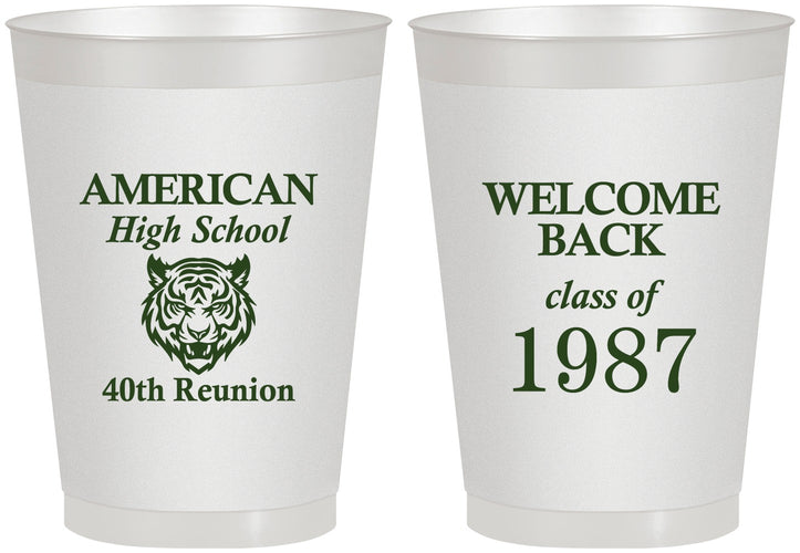Personalized Class Reunion 8 oz Frosted Cups - Class Of 1987 40 Year | 140013