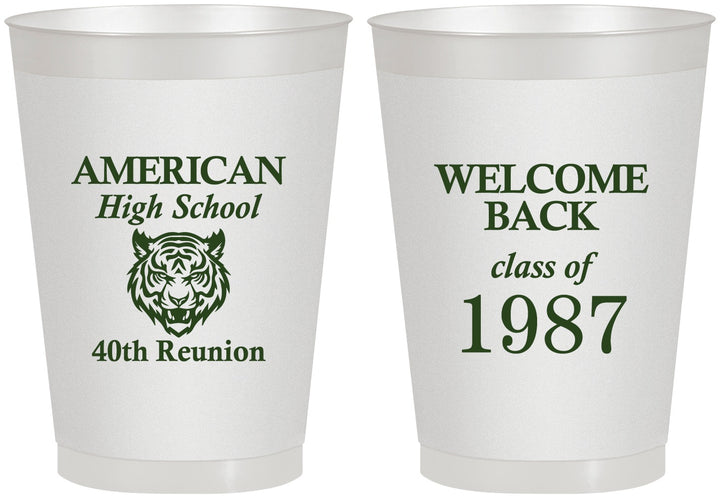 Personalized Class Reunion 8 oz Frosted Cups - Class Of 1987 40 Year | 140013