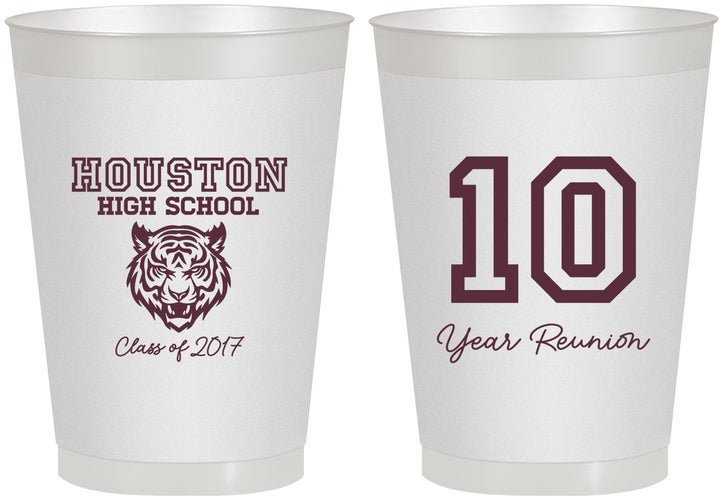 Personalized Class Reunion 8 oz Frosted Cups - Class Of 2017 10 Year | 140015