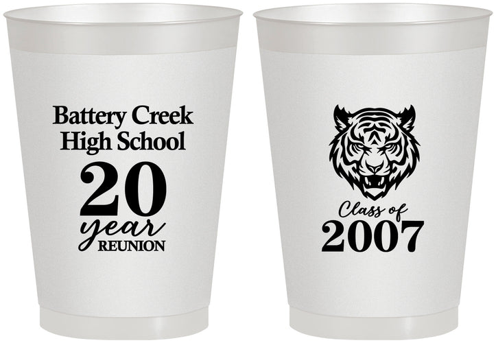 Personalized Class Reunion 8 oz Frosted Cups - Class Of 2007 20 Year | 140016