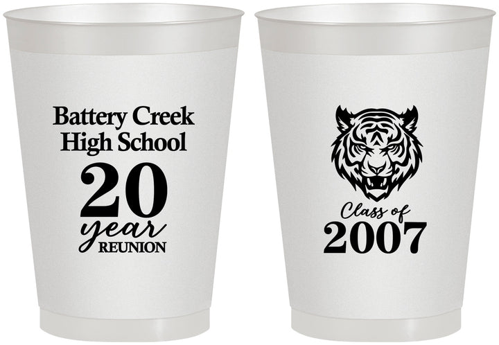 Personalized Class Reunion 8 oz Frosted Cups - Class Of 2007 20 Year | 140016