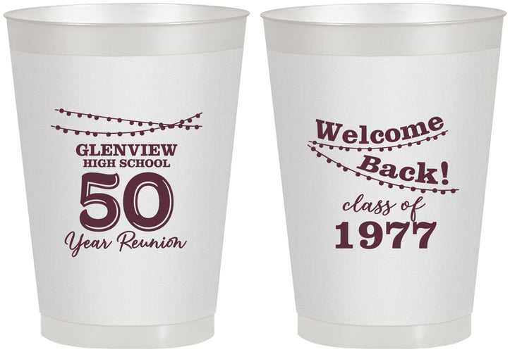 Personalized Class Reunion 8 oz Frosted Cups - Class Of 1977 50 Year | 140019