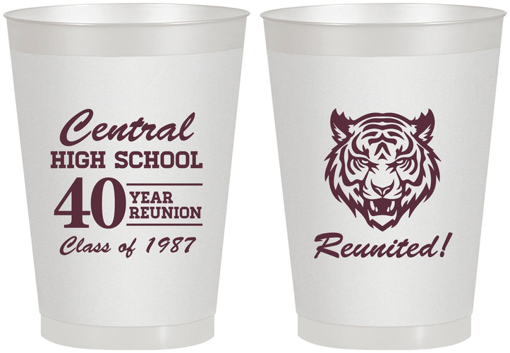 Personalized Class Reunion 8 oz Frosted Cups - Class Of 1987 40 Year | 140023