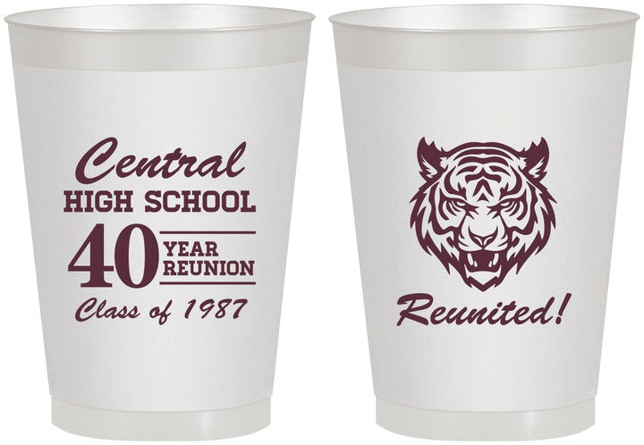 Personalized Class Reunion 8 oz Frosted Cups - Class Of 1987 40 Year | 140023