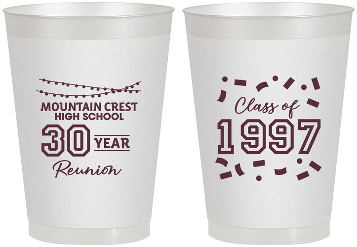 Personalized Class Reunion 8 oz Frosted Cups - Class Of 1997 30 Year | 140027