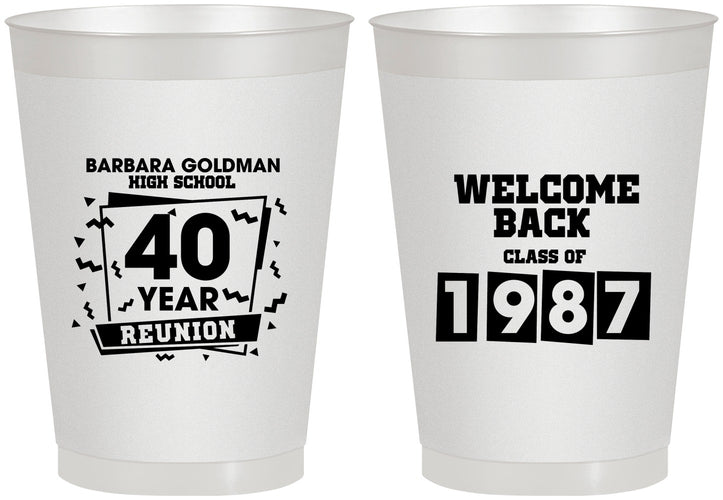 Personalized Class Reunion 8 oz Frosted Cups - Class Of 1987 40 Year | 140028