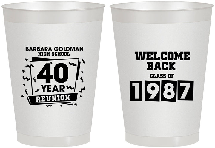 Personalized Class Reunion 8 oz Frosted Cups - Class Of 1987 40 Year | 140028