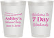 Personalized Retirement 8 oz Frosted Cups - 7 Day Weekends | 150004