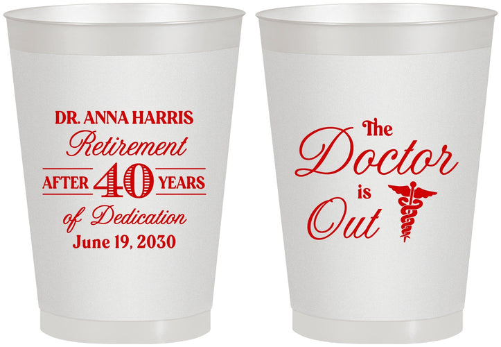 Personalized Retirement 8 oz Frosted Cups - Doctor | 150017