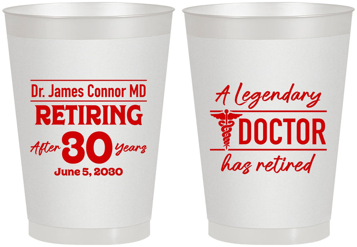 Personalized Retirement 8 oz Frosted Cups - Doctor | 150018