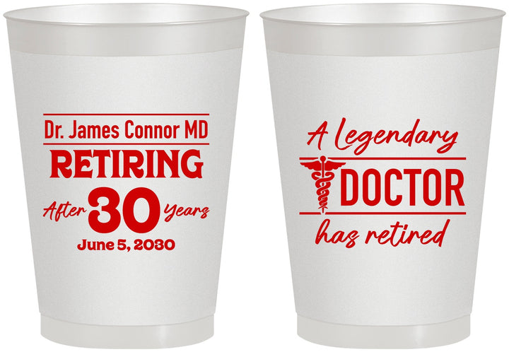 Personalized Retirement 8 oz Frosted Cups - Doctor | 150018