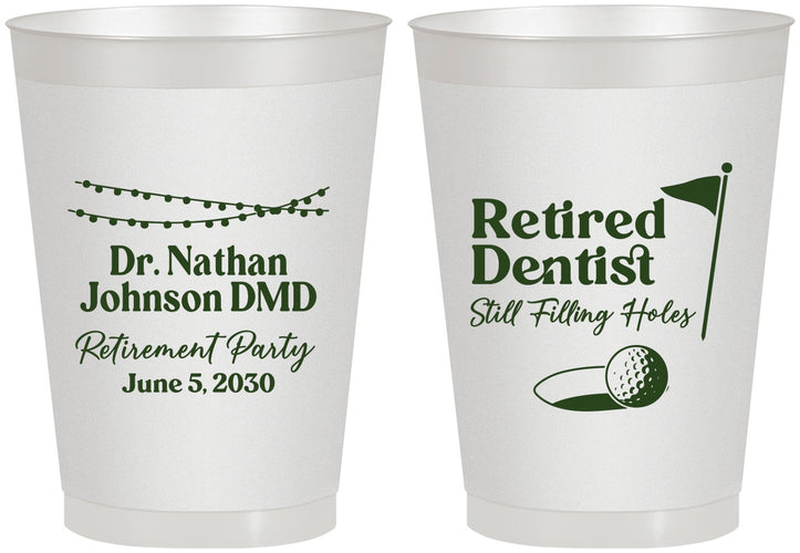 Personalized Retirement 8 oz Frosted Cups - Dentist | 150019