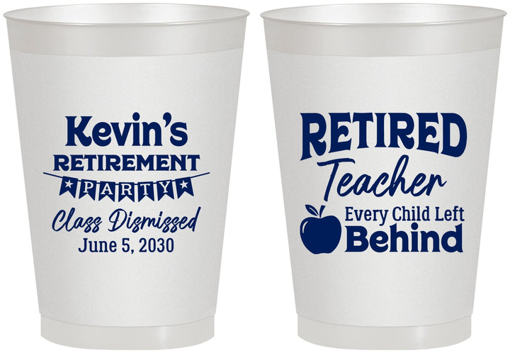 Personalized Retirement 8 oz Frosted Cups - Teacher | 150022