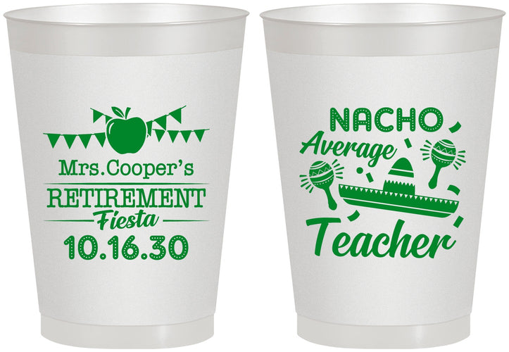 Personalized Retirement 8 oz Frosted Cups - Nacho Average Teacher | 150023