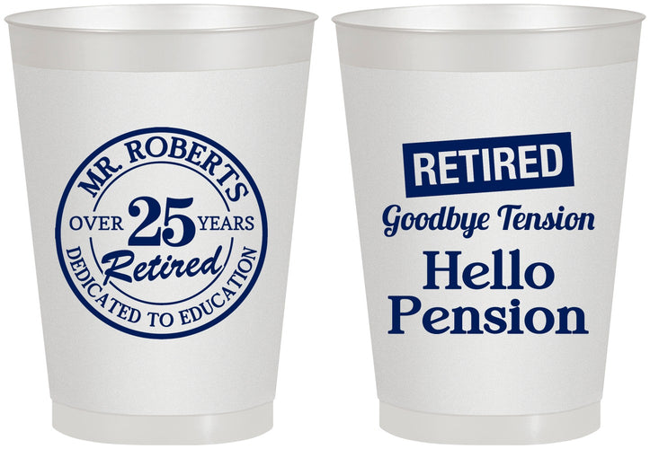 Personalized Retirement 8 oz Frosted Cups - Teacher | 150024
