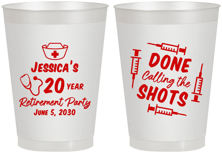 Personalized Retirement 8 oz Frosted Cups - Nurse | 150026