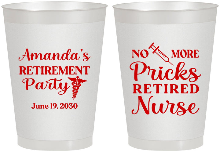 Personalized Retirement 8 oz Frosted Cups - Nurse | 150027