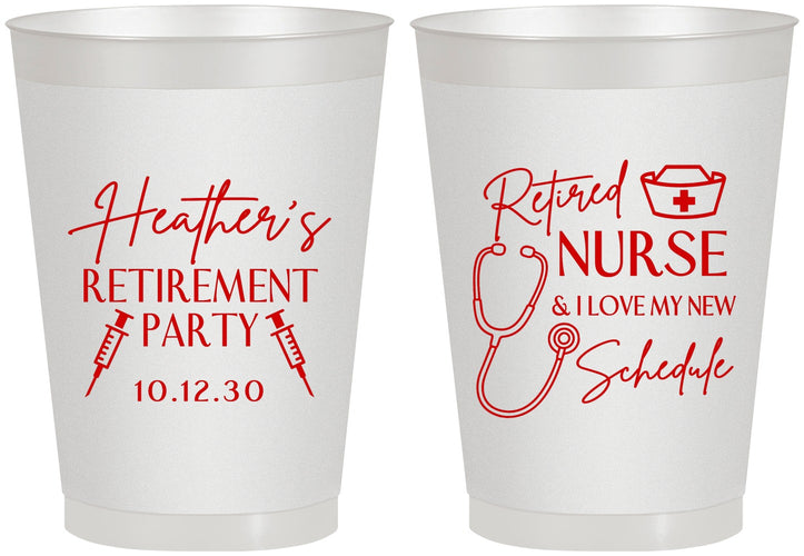 Personalized Retirement 8 oz Frosted Cups - Nurse | 150028