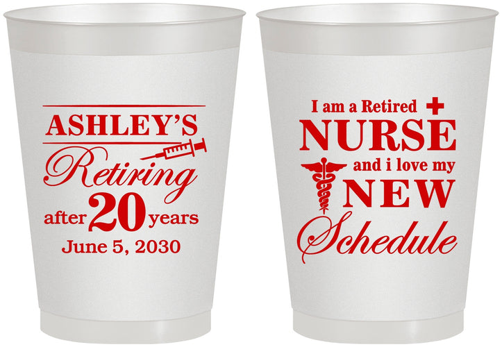 Personalized Retirement 8 oz Frosted Cups - Nurse | 150029