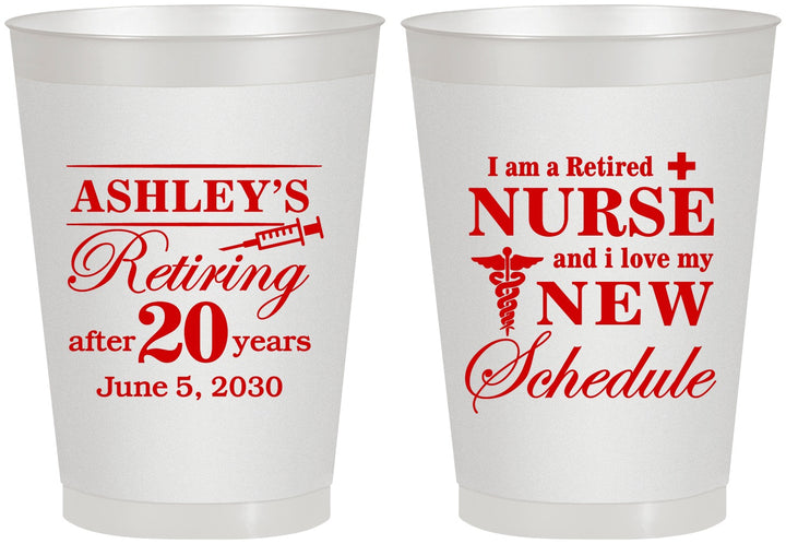 Personalized Retirement 8 oz Frosted Cups - Nurse | 150029