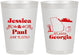Personalized Wedding 8 oz Frosted Cups - Georgia | 159
