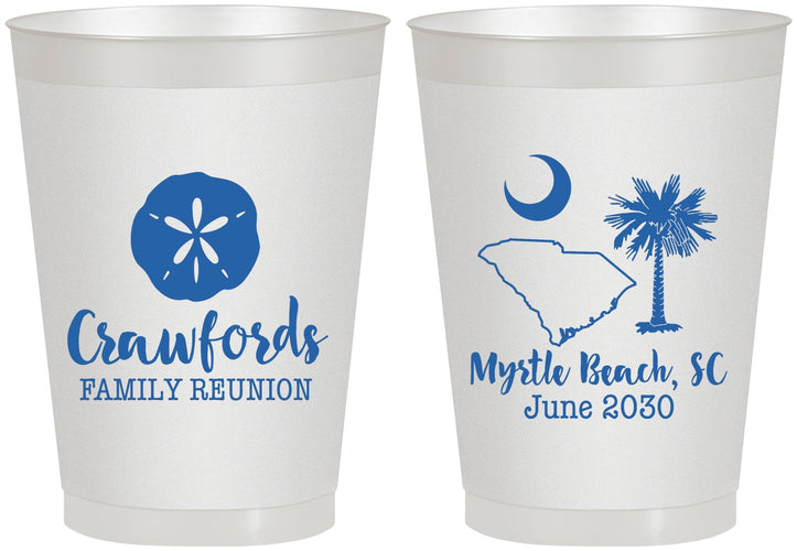 Personalized Family Reunion 8 oz Frosted Cups - South Carolina | 160018