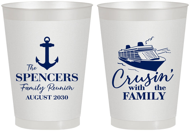 Personalized Family Reunion 8 oz Frosted Cups - Cruise Crusin | 160026