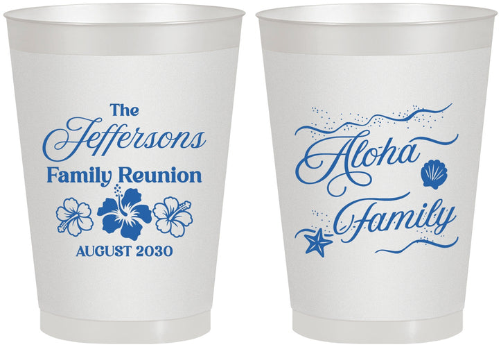 Personalized Family Reunion 8 oz Frosted Cups - Hawaii | 160032