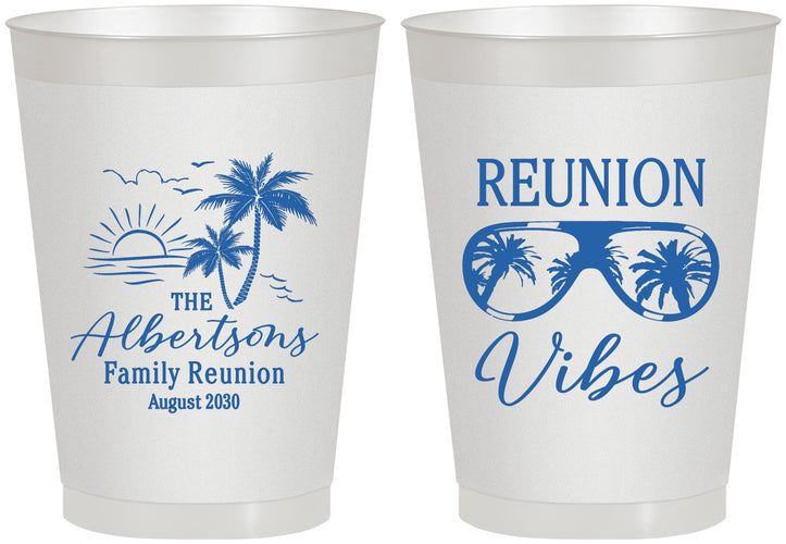 Personalized Family Reunion 8 oz Frosted Cups - Beach | 160034