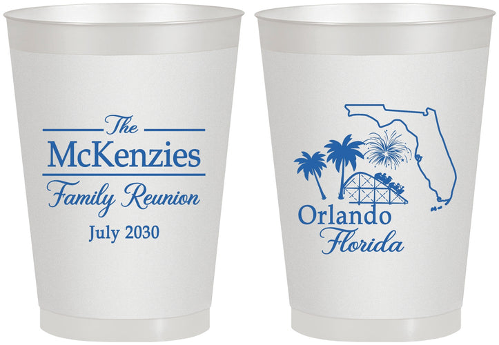 Personalized Family Reunion 8 oz Frosted Cups - Orlando Florida | 160035