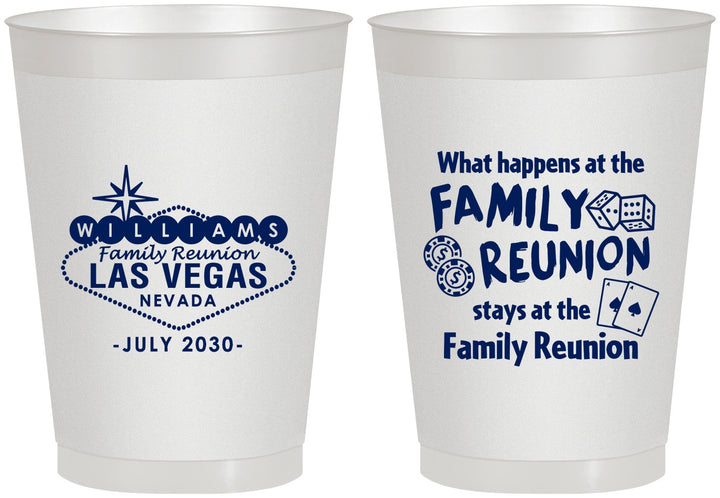 Personalized Family Reunion 8 oz Frosted Cups - Las Vegas | 160038
