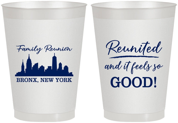 Personalized Family Reunion 8 oz Frosted Cups - New York | 160039