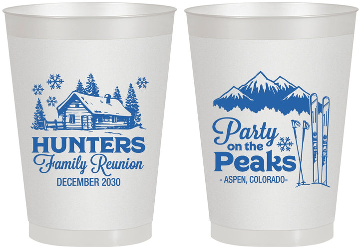 Personalized Family Reunion 8 oz Frosted Cups - Ski Trip | 160042