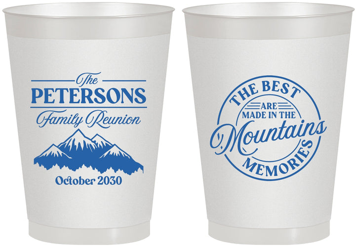 Personalized Family Reunion 8 oz Frosted Cups - Mountains | 160043