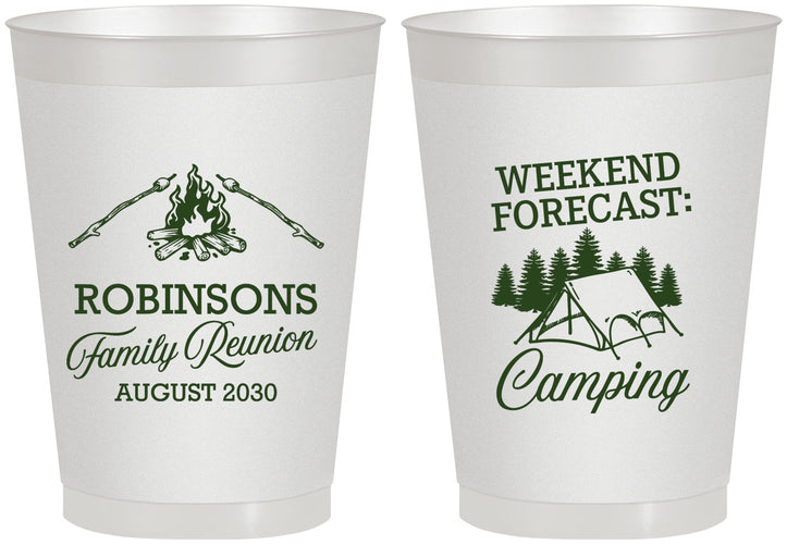 Personalized Family Reunion 8 oz Frosted Cups - Camping | 160044
