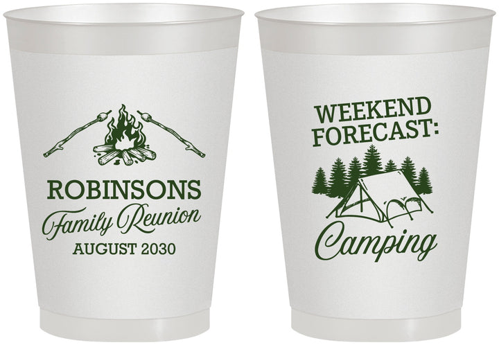 Personalized Family Reunion 8 oz Frosted Cups - Camping | 160044