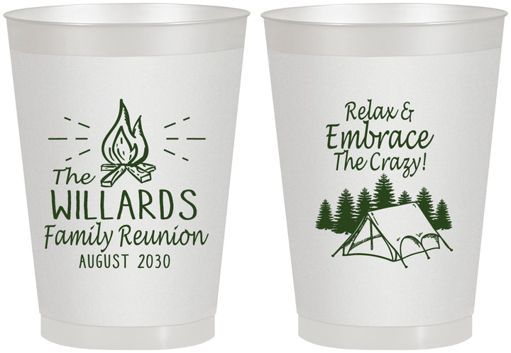 Personalized Family Reunion 8 oz Frosted Cups - Camping | 160045