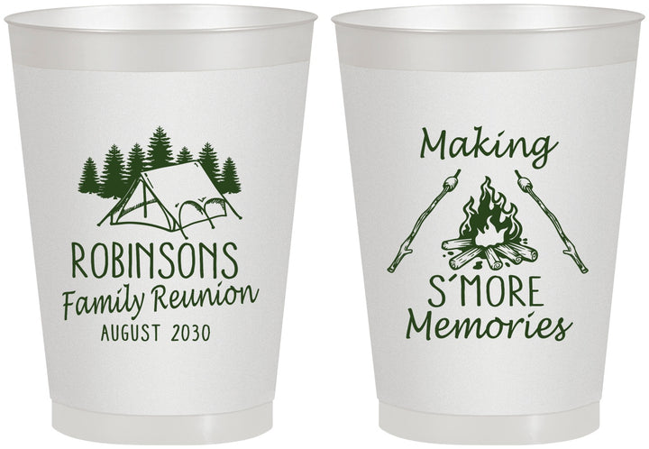 Personalized Family Reunion 8 oz Frosted Cups - Camping | 160046