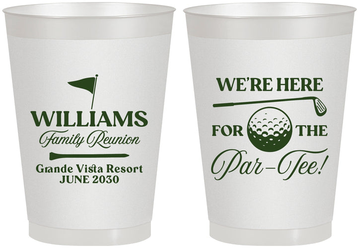 Personalized Family Reunion 8 oz Frosted Cups - Golf | 160047