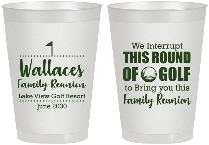Personalized Family Reunion 8 oz Frosted Cups - Golf | 160048