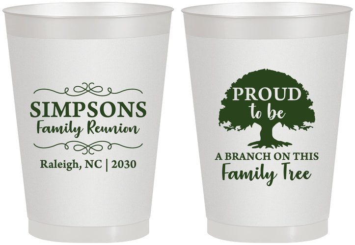 Personalized Family Reunion 8 oz Frosted Cups - Family Tree | 160050