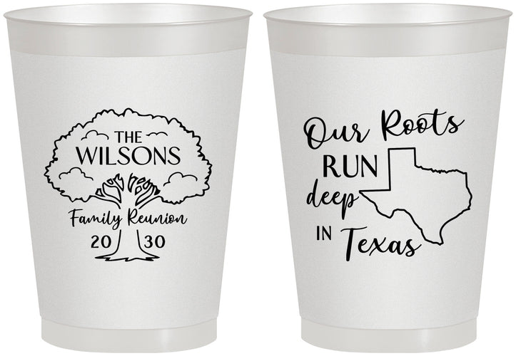 Personalized Family Reunion 8 oz Frosted Cups - Texas | 160055