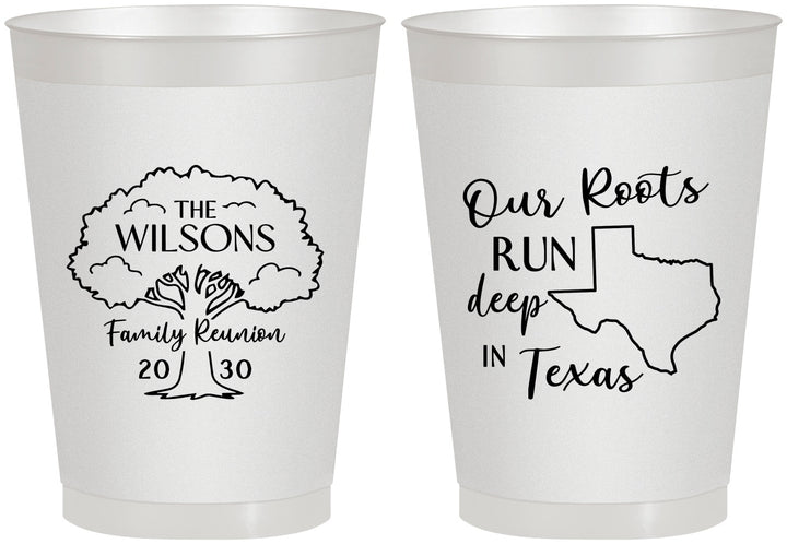 Personalized Family Reunion 8 oz Frosted Cups - Texas | 160055