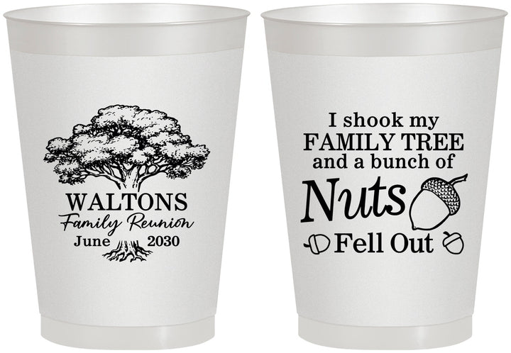 Personalized Family Reunion 8 oz Frosted Cups - Tree | 160058