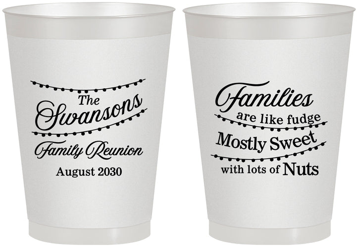 Personalized Family Reunion 8 oz Frosted Cups - String Lights | 160059